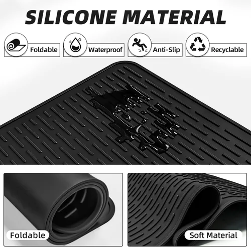 Vista 3 de LOPNUR Cubierta de estufa eléctrica para la parte superior de la estufa, alfombrilla de estufa de silicona de 27.8"x20" para cubierta de estufa