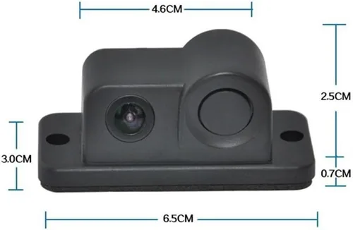 Vista 2 de Impermeable 2 en 1 HD 170 grados ángulo de visión amplio coche reversa cámara de visión trasera con sensor de estacionamiento radar incorporado
