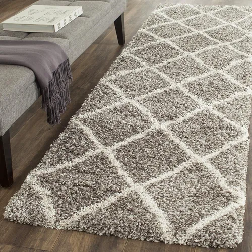 Vista 89 de SAFAVIEH Hudson Shag Collection - Alfombra decorativa de 2 x 3 pies, color beige y marfil, diseño moderno de enrejado, no desprende pelusa