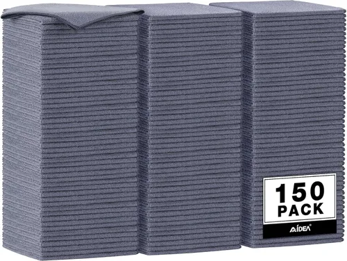 Vista 39 de AIDEA - Paño de limpieza de microfibra, 10 unidades, toallas de microfibra negras, 12 x 12 pulgadas Microfiber Towels for Cars, Wash Cloths, Lint