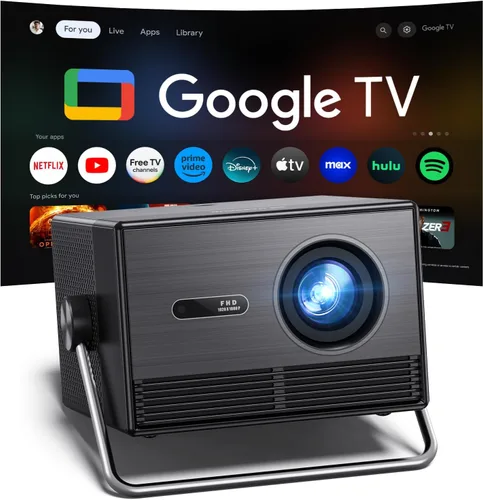 Vista 10 de HAPPRUN - Proyector para exteriores con licencia oficial de 2000 ANSI para exteriores 4K Full HD, proyector inteligente con WiFi y Bluetooth