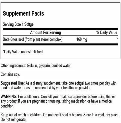 Vista 2 de Swanson Beta Sitosterol, apoyo cardiovascular, 160 mg, 60 cápsulas