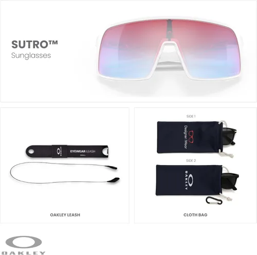 Vista 105 de Oakley Sutro OO9406 / OO9462 - Lentes de sol para hombre, kit de correa de accesorios, bolsa de microfibra