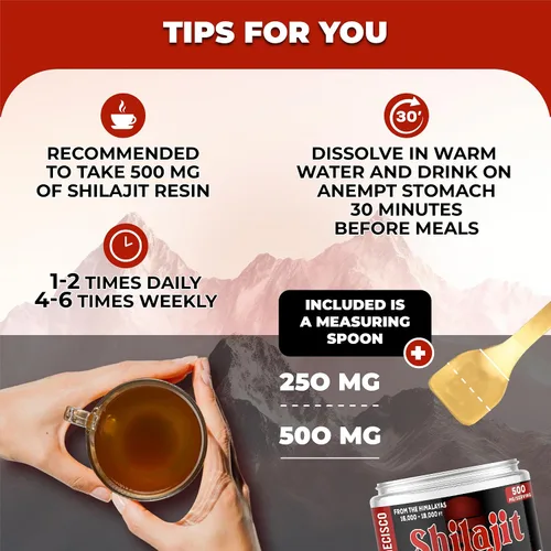 Vista 6 de Shilajit orgánico puro del Himalaya de 0.88 oz – La resina Shilajit contiene fúlvico, ácido húmico natural y más de 85 minerales traza – Apoyo