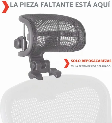 Vista 3 de Engineered Now El reposacabezas original para la silla Herman Miller Aeron (H3 para remasterizado, carbono)