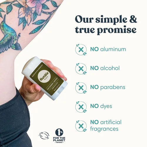 Vista 5 de Humble - Desodorante sin aluminio para mujeres y hombres, paquete variado, desodorante natural limpio y fresco en barra con aceites esenciales