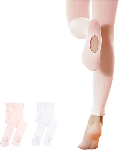 Vista 11 de Stelle Medias de ballet convertibles y de transición para niñas pequeñas Rosa ballet
