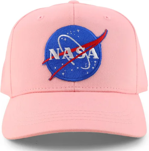 Vista 2 de Gorra de béisbol estructurada de algodón tamaño juvenil con parche de la NASA de la NASA
