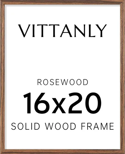 Vista 237 de Vittanly - Marco de fotos de 4 x 6 pulgadas de madera maciza con plexiglás, incluye paspartú de 3,5 x 5, para colgar en la pared o poner sobre una