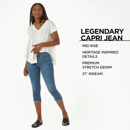 Vista 6 de Lee Legendary Capri Jean para mujer