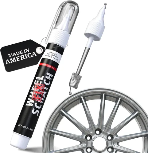 Vista 17 de Wheel Scratch Fix - Kit de retoque de llantas rápido y fácil, colores universales (negro (brillo))