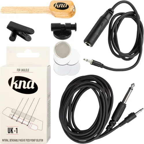 Vista 8 de KNA UK-1 Pastilla piezoeléctrica portátil montada en puente para ukelele – tono natural ukele, ligero, desmontable, fácil instalación sin