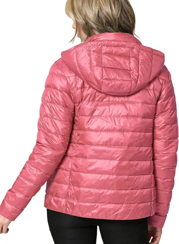 Vista 2 de Lock and Love Chaqueta de plumón ultraligera para mujer con capucha extraíble