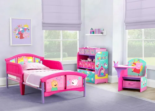 Vista 2 de Delta Children Cama infantil de plástico, Peppa Pig