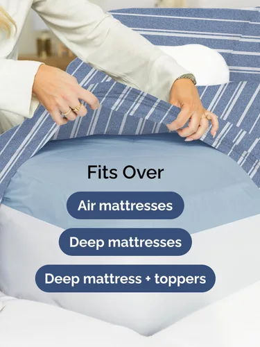 Vista 282 de Extra Deep Twin XL Sheet Set - 3 Piece College Dorm Room - White 01-Blanco