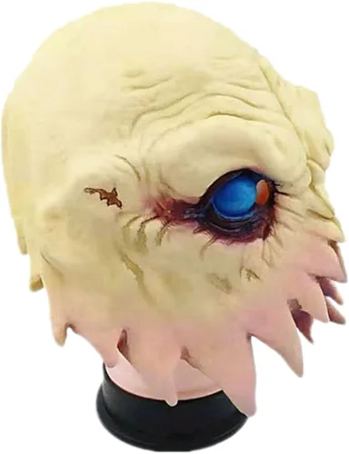 Vista 5 de Máscaras de alienígena de Halloween para adultos, baile de máscaras, festival de música, cosplay, actuación de baile, carnaval, fiesta de baile