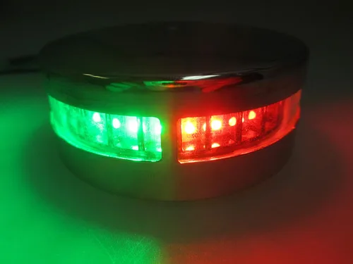Vista 8 de Pactrade Marine Luz de navegación horizontal SS304 bicolor LED verde y rojo 110LM