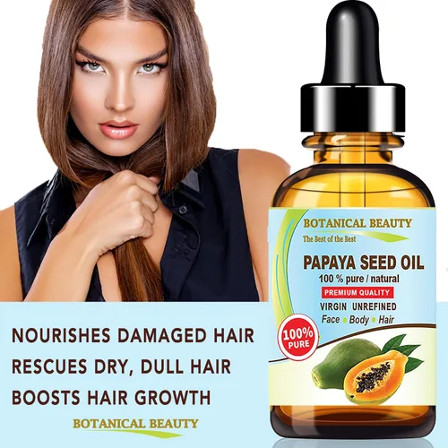 Vista 4 de Botanical Beauty Aceite de semillas de PAPAYA WILD Growth, 100% puro, natural, virgen, sin refinar, sin diluir, prensado en frío, aceite portador