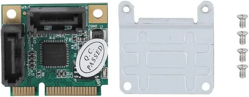 Vista 7 de Tarjeta controladora PCI Express a 3.0, adaptador Mini PCIe de 6 Gbps de alta velocidad con chip ASM1061 para expansión interna de disco duro