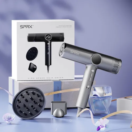 Vista 9 de Secador de pelo con difusor – Secador profesional de alta velocidad de 1600 W con peine, secado rápido de 100,000 rpm, resultados de calidad
