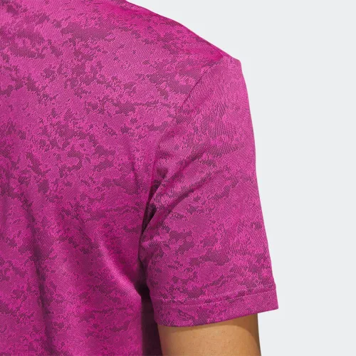 Vista 7 de adidas Polo de golf jacquard texturizado para hombre, Blanco