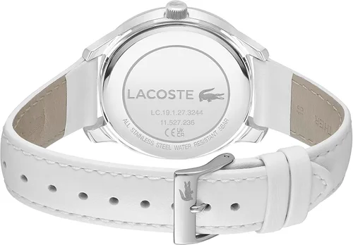 Vista 3 de Lacoste Providence 2001291 Quartz - Reloj de cuarzo para mujer, acero inoxidable, con correa de cuero, color blanco, Blanco