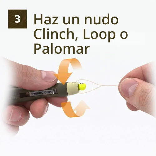 Vista 5 de Fly & Ice Nudo Atado Herramienta de Pesca/Empuñadura, Línea de Hilo, Nudo de Corbata, Clip