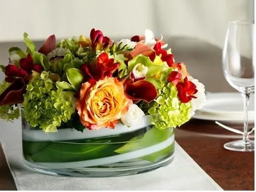 Vista 4 de Barski - Calidad Europea - Vidrio- Tazón Decorativo - 11" de Diámetro - Tazón de Lado Recto Grueso -Para Ensalada Fruta -O Para Plantas - Flores