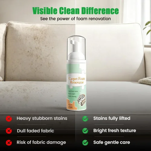 Vista 6 de Removedor de manchas de espuma sin agua con toalla, 2 fl oz
