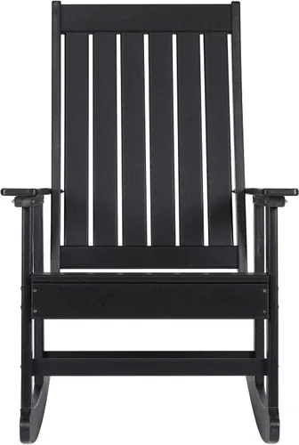 Vista 10 de Island Retreat Ez-Care - Silla mecedora Adirondack de madera de teca, perfecta como silla mecedora para patio, sala de estar o al aire libre