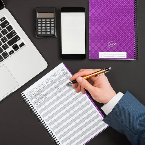 Vista 6 de El Cuaderno Premium de Registro de Cheques y Tarjetas de Débito de The Superior Register - Registro de Cuenta de Cheques, Libro de Contabilidad