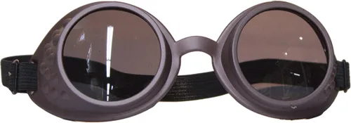 Vista 6 de Gorro Steampunk de terciopelo de lujo de 4.25 pulgadas con gafas extraíbles, Negro