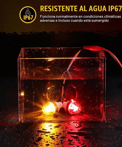 Vista 5 de Partsam 10Pcs Mini Amber Watermelon Lights, 3/4 Inch 6 LED Super Bright Side Marker Clearance Tail Griller Lights for 12V Trailer Truck RV Waterproof