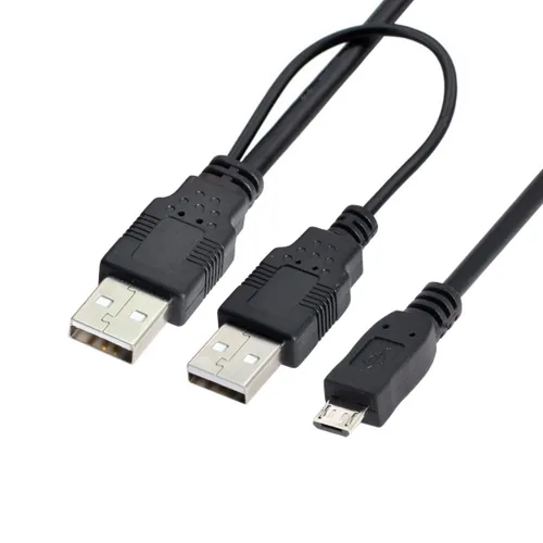 Vista 7 de chenyang Cable de alimentación Y Dual USB3.0 A macho a Micro USB 3.0 Y Cable con alimentación adicional para SSD HDD
