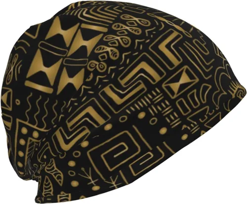 Vista 28 de Gorro africano holgado de invierno, gorro de punto casual para hombres y mujeres