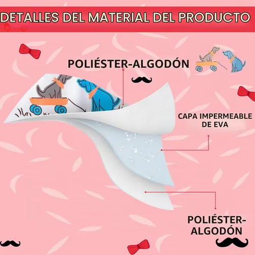 Vista 4 de 7 Piezas Baberos de Bebé de Algodón Impermeables con Cierre de Velcro Babero para Recién Nacido Recuerdo Regalo de Bebé para Babear Alimentación