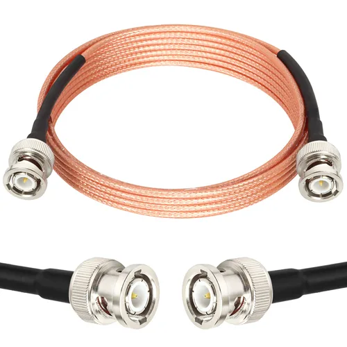 Vista 13 de XRDS -RF Cables BNC 1 pie 2 piezas, Cable BNC macho de 50 ohmios RG316 para antenas de escáneres de antena, radios ham portátiles, etc.
