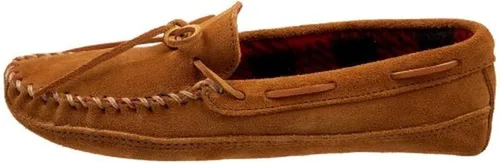 Vista 2 de Minnetonka Pantuflas de forro polar de doble fondo para hombre