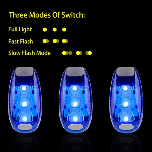 Vista 6 de 12 Pack Led Safety Light, Safety Light, High Visibility Strobe Running Lights Used for Bicycle, Walking Etc. Clip-On Running Lights Clip to Clothes