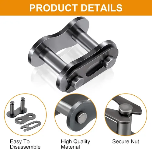 Vista 3 de PAGOW 16PCS #41 - Enlaces de conexión de cadena de rodillos, conector maestro Heavy Duty Manganese Steel Chain Master Link for Bycicles, Mini
