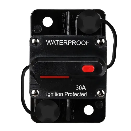Vista 8 de Portafusibles de 100 amperios, disyuntor de audio, inversor de fusibles de restablecimiento, soporte de fusible de 12 V-48 V CC, reemplazar