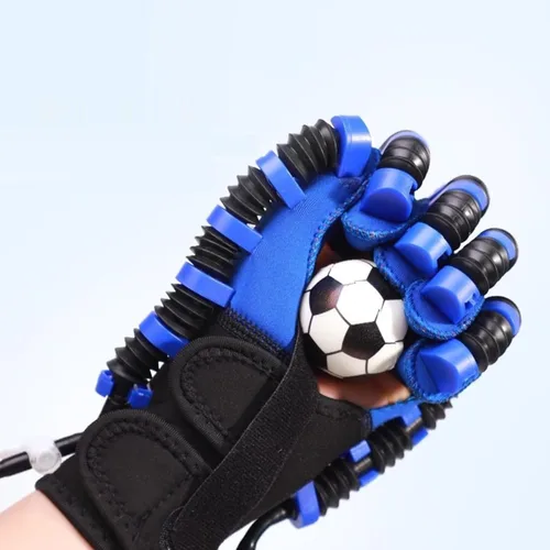 Vista 2 de Guantes de robot de rehabilitación para recuperación de manos izquierda y derecha, guante robótico, guante robótico de rehabilitación de dedos