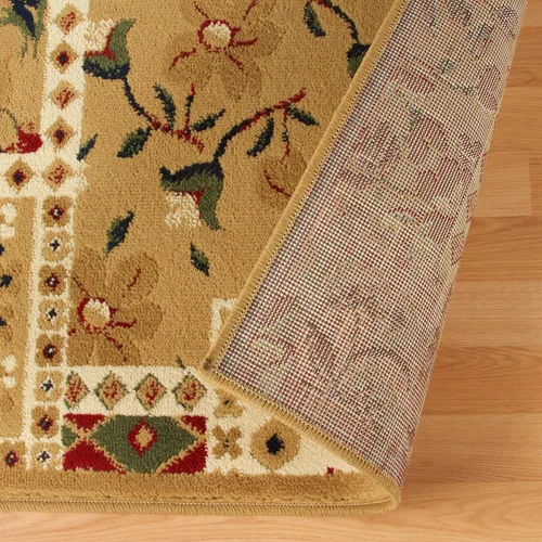 Vista 4 de SUPERIOR Flower Patch Collection Alfombra de pasillo, hermoso diseño de parches florales, altura del pelo de 0.394 in con respaldo de yute, alfombra