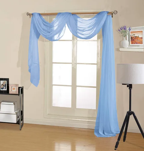Vista 14 de Decotex - Bufanda de gasa transparente de calidad premium para diseños de hogar y eventos