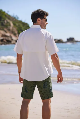 Vista 4 de COOFADNY Men's Fishing Shirt Performance Waterproof Dry SPF Hiking Button Down Shirts