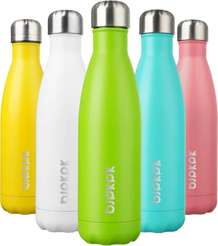 Vista 51 de [Usado] BJPKPK Botella de agua pequeña aislada de 12 onzas, frasco a prueba de A-azul