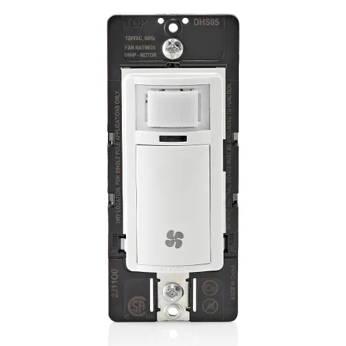 Vista 18 de Interruptor de sensor de humedad Leviton para ventilador de escape de baño, ventilación automatizada, circulación de aire, control de humedad, ¼ HP
