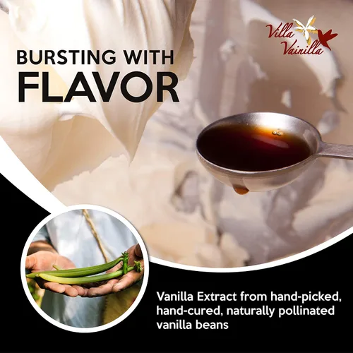 Vista 3 de Villa Vainilla Extracto de vainilla pura, Elixir Premium Mexican Vanilla Extracto de vainilla puro natural Para chefs y cocina casera Perfecto