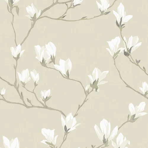 Vista 4 de Laura Ashley Magnolia Grove Papel pintado natural