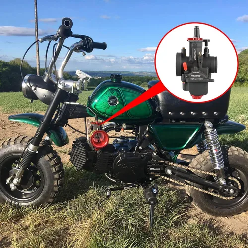 Vista 7 de NIBBI Carburador PWK24mm, apto para motor de motocicleta de 125cc—150cc con jets de carburador para DirtBike MiniBike Pit Bike GY6 ATV